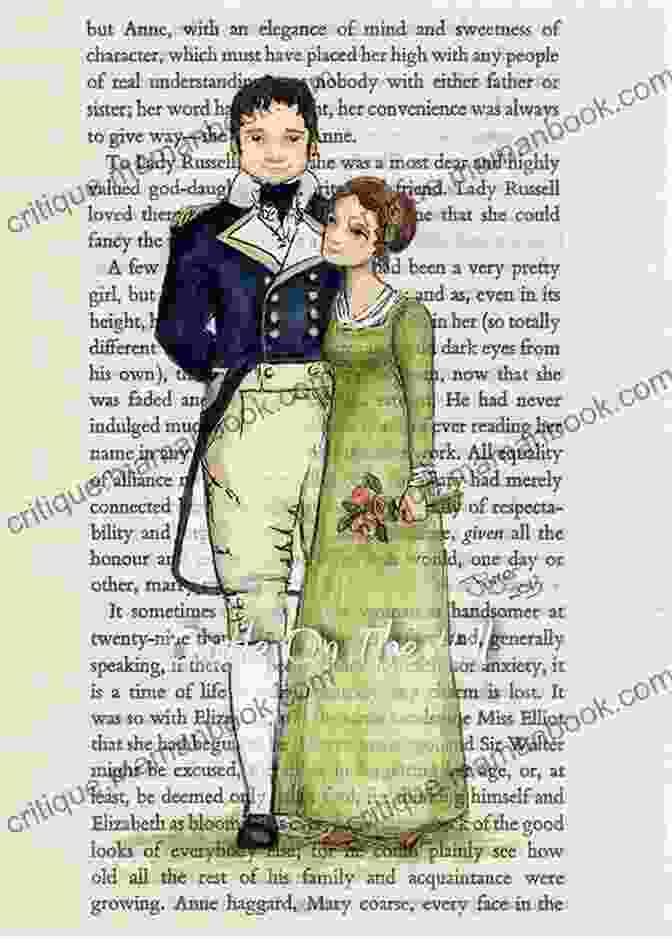 Persuasion Illustrated Cover With Anne Elliot And Captain Wentworth Walking Along A Beach Jane Austen: The Complete Collection Illustrated